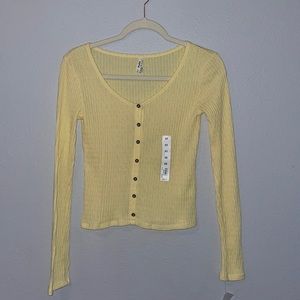 Yellow long sleeve button up